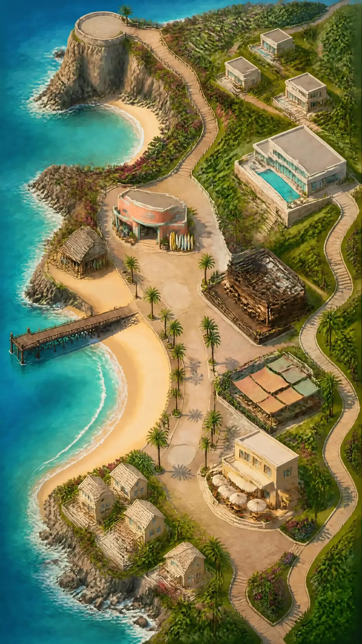 Golden Cove world map artwork